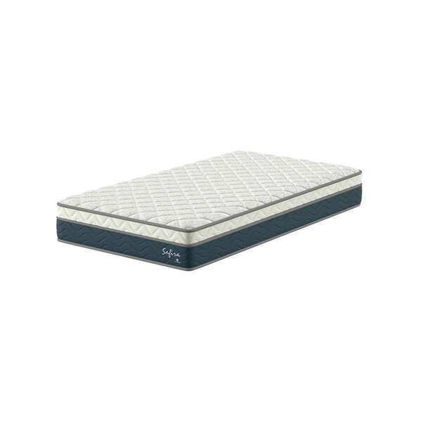 Colchão Solteirão Safira Molas Ensacadas (26x108x198) Azul E