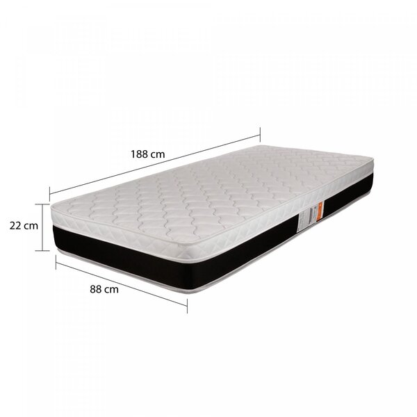 Colchão Solteiro 22cmx88cmx188cm De Molas Eagle New Luckspuma Colchões  Branco/preto | Leroy Merlin