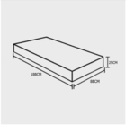 Colchão Solteiro 25cmx88cmx188cm Espuma  Sankonfort Marrom/be