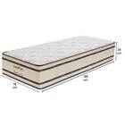 Colchão Solteiro 78x188x34 Prata Prorelax Molas Ensacadas Pil