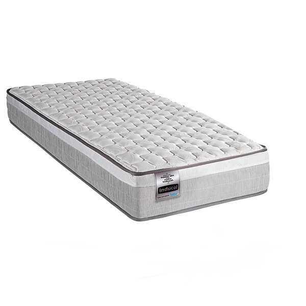 Colchão Solteiro  Mola Ensacada Hanover 22x88x188cm Cinza/bra