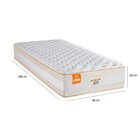 Colchão Solteiro  Mola Superlastic Denver 30x88x188cm Bege/br