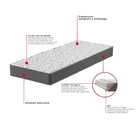 Colchão Solteiro D45 88x188x20 Linha Montreal Grafite