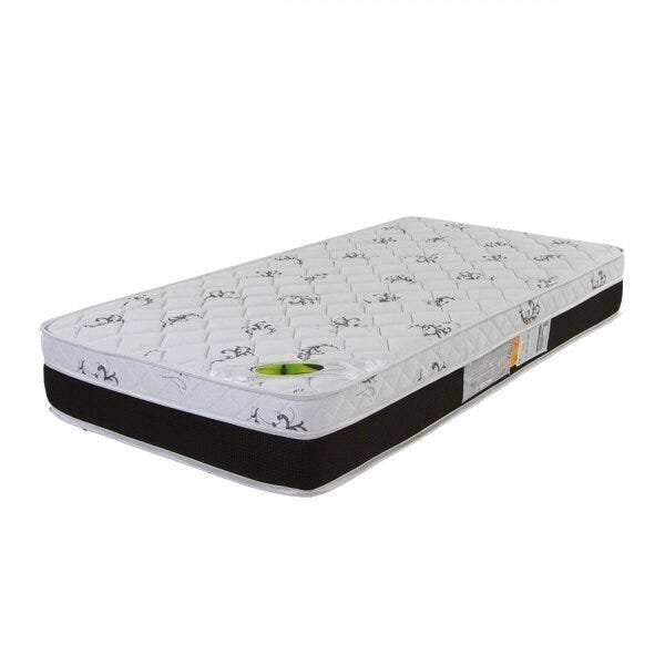 Colchão Solteiro D 50 24x 188x 88cm Luckspuma Branco/preto