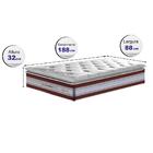 Colchão Solteiro De Molas Ensacadas D33 Com Pillow Top Cama I