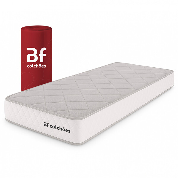 Colchão Solteiro Espuma D28 A Vácuo  Certificada 88x188x17cm