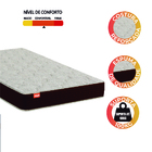 Colchão Solteiro Espuma D33 Quality 78x188x14cm Bege / Marrom