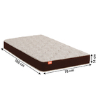 Colchão Solteiro Espuma D33 Quality 78x188x14cm Bege / Marrom