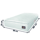 Colchão Solteiro Espuma D33 Vangogh Pillow Top 88x188x29cm Br