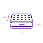 Colchão Solteiro Espuma D33 Veneza 88 X 188 X 24 Cm Branco/pr