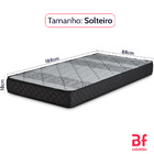 Colchão Solteiro Espuma D45 Certificada 88x188x18cm BF Colchõ