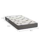 Colchão Solteiro Light Com Espuma D33 (17x88x188) Branco E Az