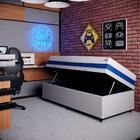 Colchão Solteiro Luck Original + Box Baú Branca 88cm