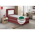 Colchão Solteiro Magnético Massageador Vermelho