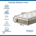 Colchão Solteiro Mola Ensacada Probel Turim  (88x188x28cm)