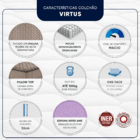 Colchão Solteiro Molas Ensacadas Americanflex Virtus 88x188x3