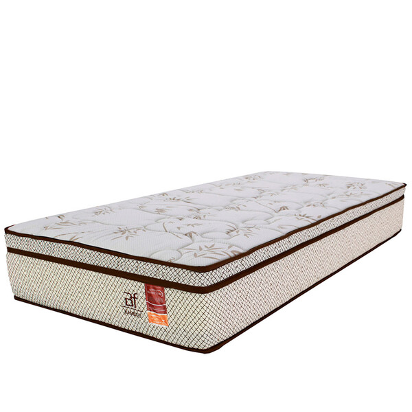 Colchão Solteiro Molas Ensacadas Bamboo 88x188x21cm - Bf Colc