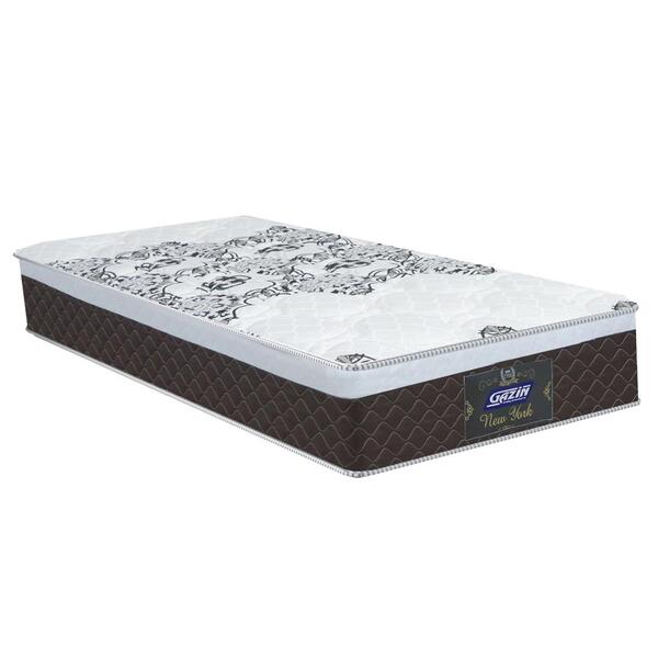 Colchão Solteiro Molas Ensacadas Com Euro In New York Marrom