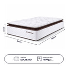 Colchão Solteiro Molas Ensacadas com Pillow Top Extra Confort