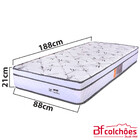 Colchão Solteiro Molas Ensacadas Individualmente Com Pillow C