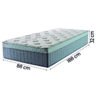 Colchão Solteiro Molas Ensacadas Ômega 88x188x32cm Cinza/bran