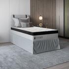 Colchão Solteiro Molas Ensacadas Suede Veludo Preto