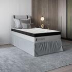 Colchão Solteiro Molas Ensacadas Suede Veludo Preto