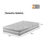 Colchão Solteiro Molas Ensacadas Zidi Alabama 88x188x24cm