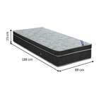 Colchão Solteiro Molas Nanolastic Light (23x88x188) Grafite