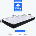 Colchão Solteiro Ortopédico D33 À Vácuo Premium Bf Colchões