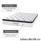 Colchão Solteiro Padrão Verticoil Smart Preto Sistema C/ Anti