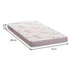 Colchão Solteiro Physical Espuma D20 12x78x188 Branco E Lilás