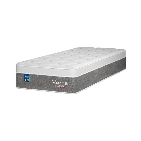 Colchão Solteiro Plumatex 88x188x30cm Viena  Cinza/branco