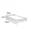 Colchão Solteiro Portobel D26 Milão 14x 188x 88 Cm Branco Est