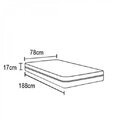 Colchão Solteiro Portobel D26 Milão 17x 188x 78 Cm Branco Est