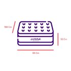 Colchão Solteiro Portobel Molas Ensacadas Palermo Grey 88x188