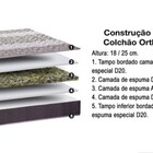 Colchão Solteiro Sankonfort  88x188x18 Marrom/bege Estampado