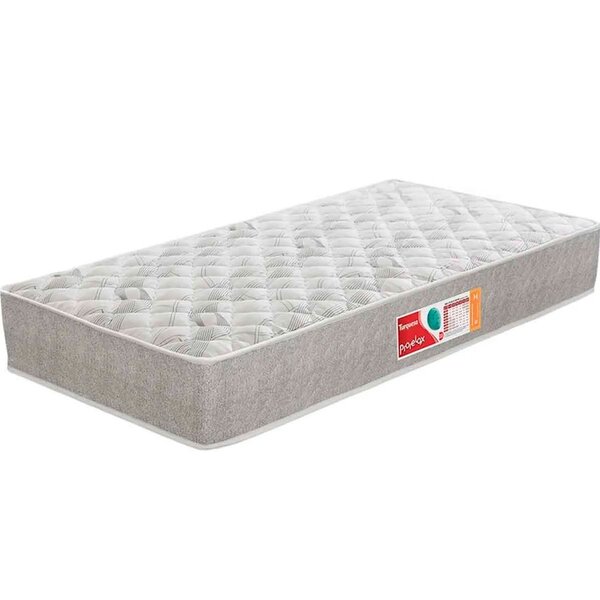 Colchão Solteiro Turquesa Bordado D33 Prorelax 88x188x16 Cinza