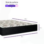 Colchão Solteiro Yescasa D33 Paris 88x188x16 Branco/preto