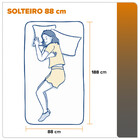 Colchão Solteiro Zidi Alabama Molas Ensacadas 88x188x24cm