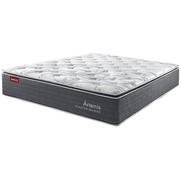 Colchão Super King Serflex 203x193x36cm 2022 Artemis Cinza