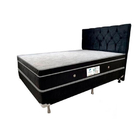 Colchão Terapêutico Molas Ensacadas Casal Suede Preto