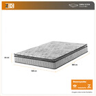 Colchão Viúva Zidi Hanover One Ortopédico D33 Pillow Top 128x