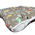 Colchonete Cama Pet G 82x60 Marrom Enchimento Removível C1