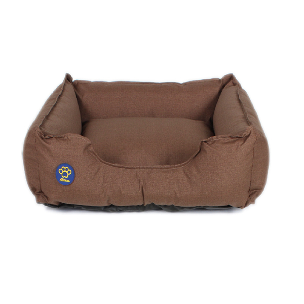 Colchonete Cama Pet M 60x50 Marrom Estampa Cachorrinhos