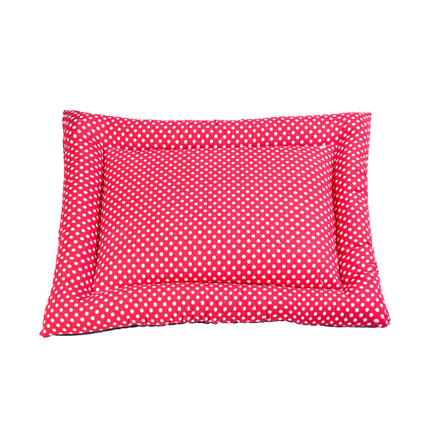 Colchonete Grande Pet 90cm X 70cm Impermeável Vermelho Poá Co
