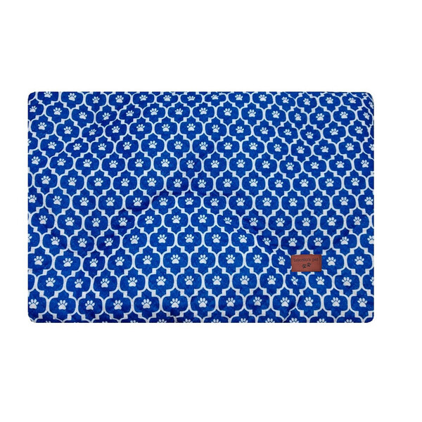 Colchonete Impermeável Caes E Gatos Grande 1,00x0,60 Azul