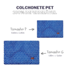 Colchonete Impermeável Caes E Gatos Grande 1,00x0,60 Azul