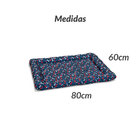 Colchonete Pet Azul Grande Estampada Cachorro Ou Gato 80cm X