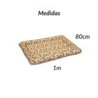 Colchonete Pet Bege Estampado Grande Com Zíper 100cm X 80cm